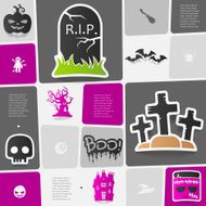 Halloween flat infographic N183