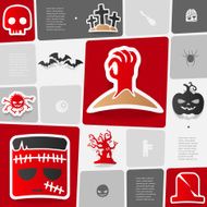 Halloween flat infographic N184