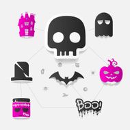 Halloween flat infographic N185