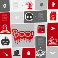 Halloween flat infographic N186