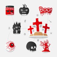 Halloween flat infographic N189