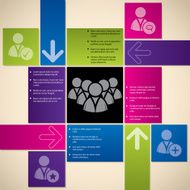 Infographic with social media symbols