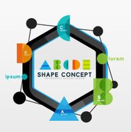 Geometric abstract diagram presentation design