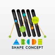 Geometric abstract diagram presentation design N2