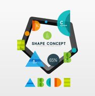 Geometric abstract diagram presentation design N4