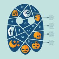 Halloween flat infographic N191