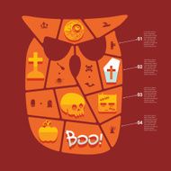 Halloween flat infographic N193