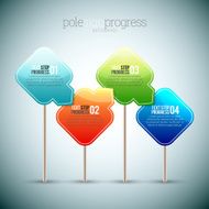 Pole Sign Progress Infographic