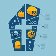 Halloween flat infographic N195