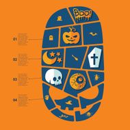 Halloween flat infographic N196