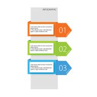 infographic options three color illustration