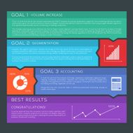 Flat Style Options Banners Vector Background