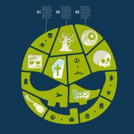 Halloween flat infographic N198