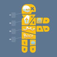 Halloween flat infographic N199
