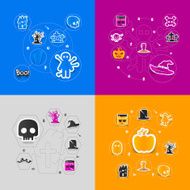 Halloween flat infographic N200
