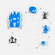 Halloween flat infographic N201