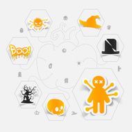 Halloween flat infographic N202