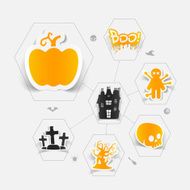Halloween flat infographic N206