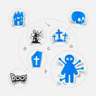 Halloween flat infographic N207