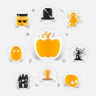 Halloween flat infographic N208