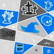 Halloween flat infographic N211