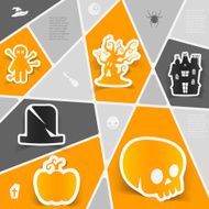Halloween flat infographic N212