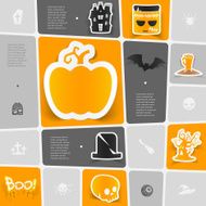Halloween flat infographic N213