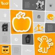Halloween flat infographic N215