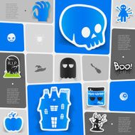 Halloween flat infographic N216