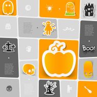 Halloween flat infographic N217