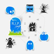 Halloween flat infographic N218