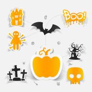 Halloween flat infographic N219