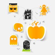 Halloween flat infographic N221