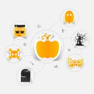 Halloween flat infographic N224