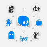 Halloween flat infographic N225