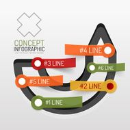 Embossed minimal style line diagram and stickers N11