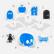 Halloween flat infographic N227