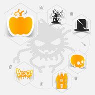 Halloween flat infographic N228