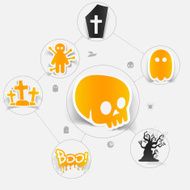 Halloween flat infographic N235