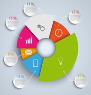 Abstract round elements info graphic template