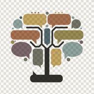 Art tree with frames infographic concept N4