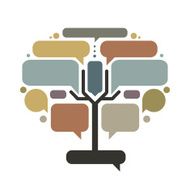 Art tree with frames infographic concept N5