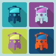 Sign tuk in Bangkok of Thailand design vector illustration