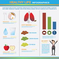infographics of healthy lifestyle