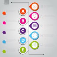 Infographic template with pointers and icons - vector