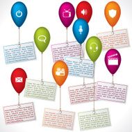 Infographic design with color ballons