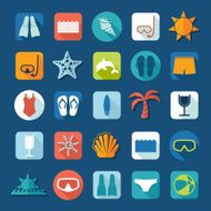 Set of summer tourism icons N5