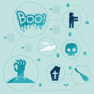 Halloween flat infographic N239