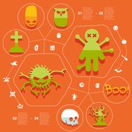 Halloween flat infographic N240