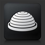Black Square Button with Balance Ball Icon